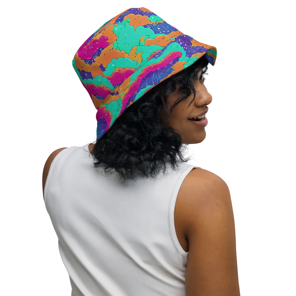 Arcade Ocean on Reversible Bucket Hat — Right Outside