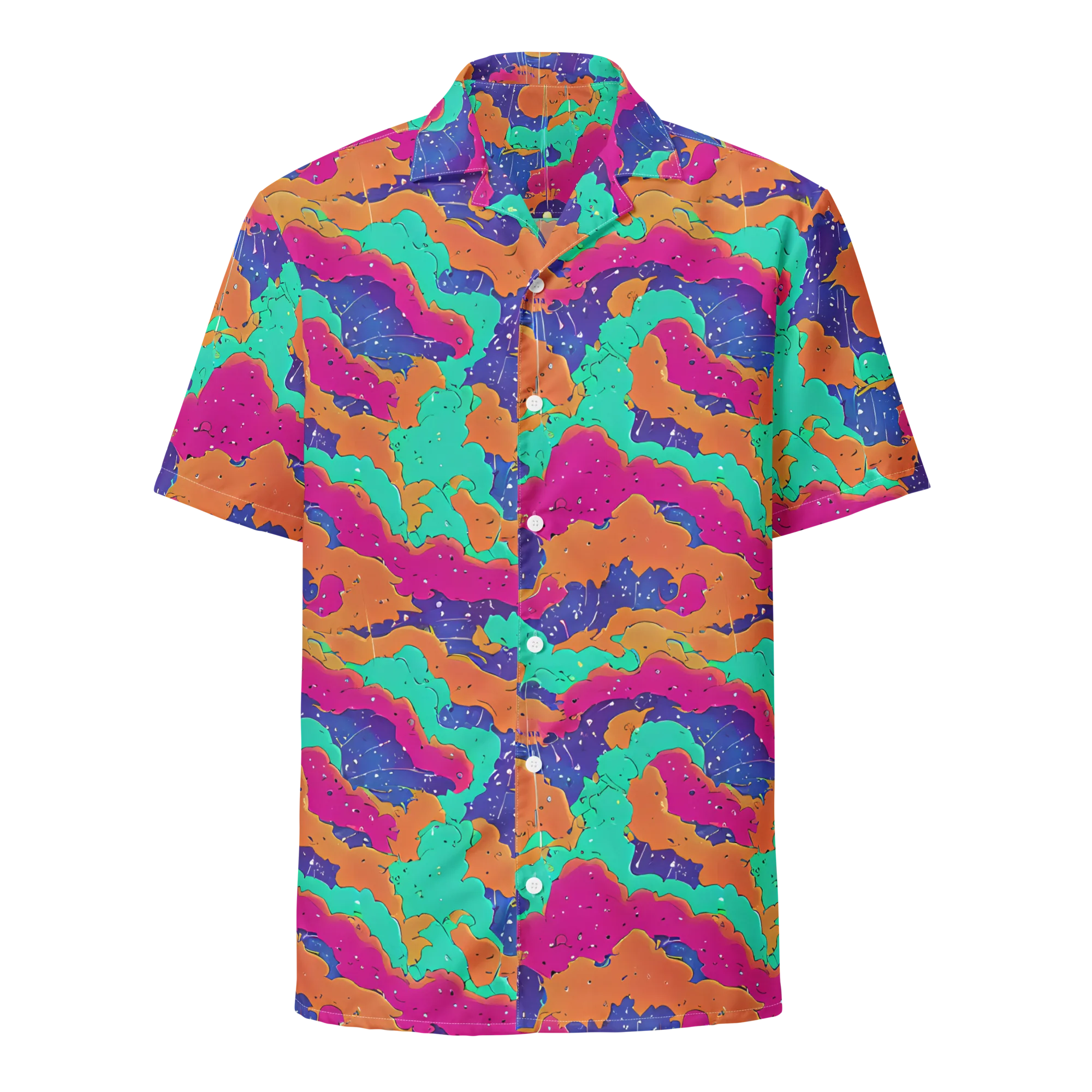 Arcade Ocean on Button Shirt — Front