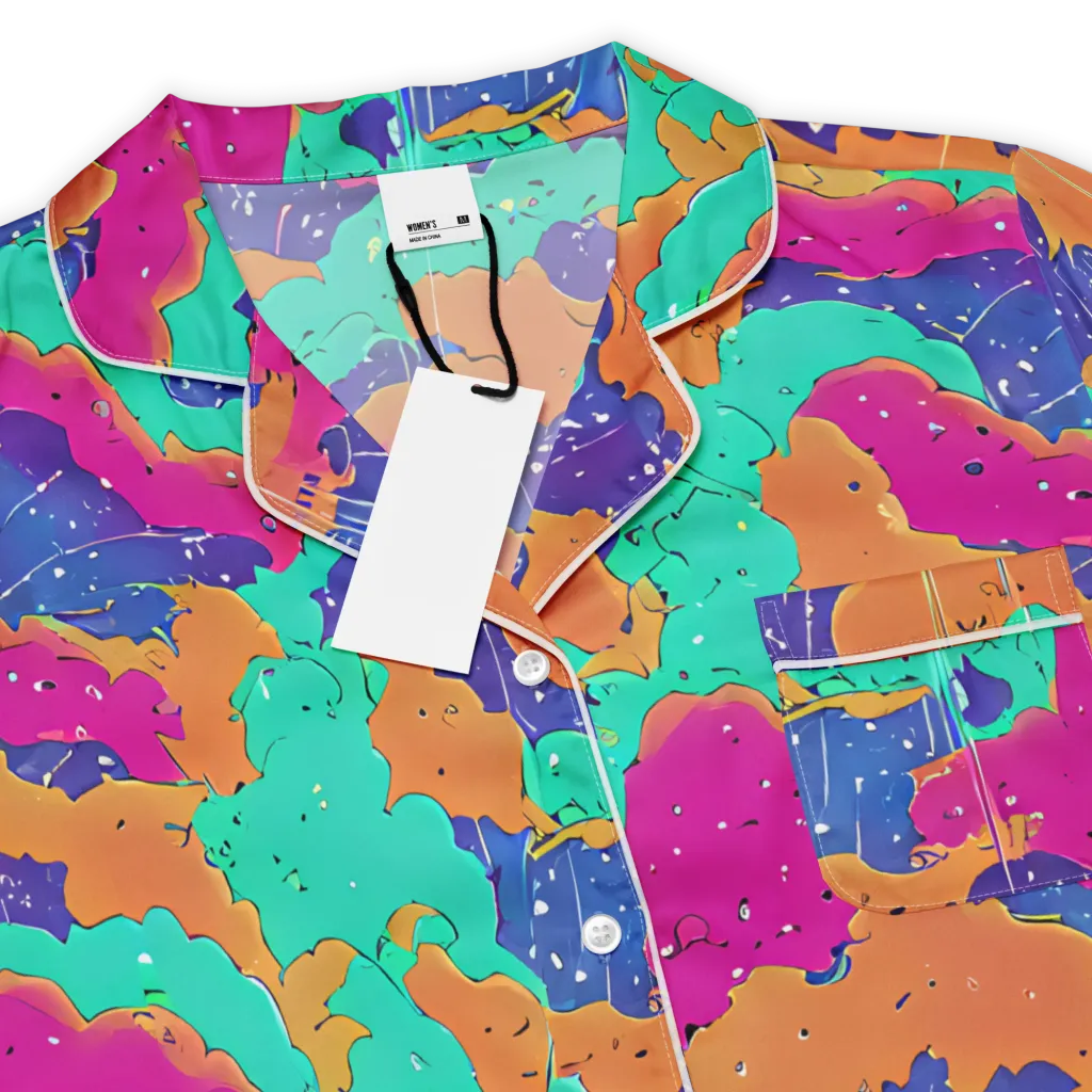Arcade Ocean on Women's Short Sleeve Pajama Top — Product details