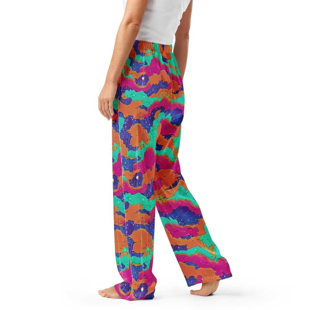Arcade Ocean on Women's Pajama Pants — Left