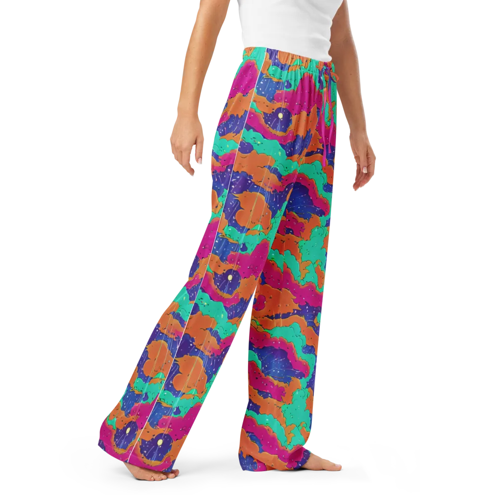 Arcade Ocean on Women's Pajama Pants — Right Front