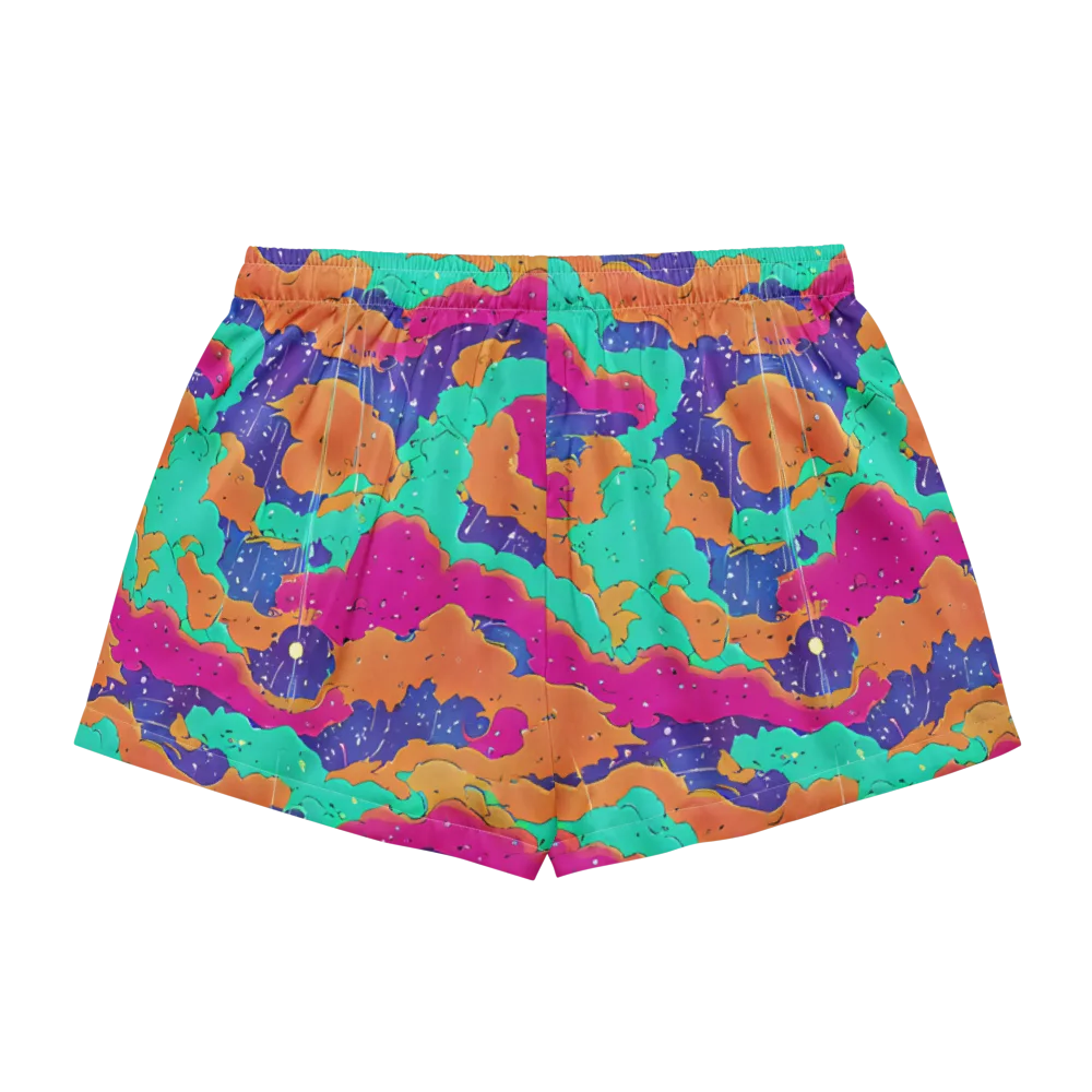Arcade Ocean on Women's Pajama Shorts — Back