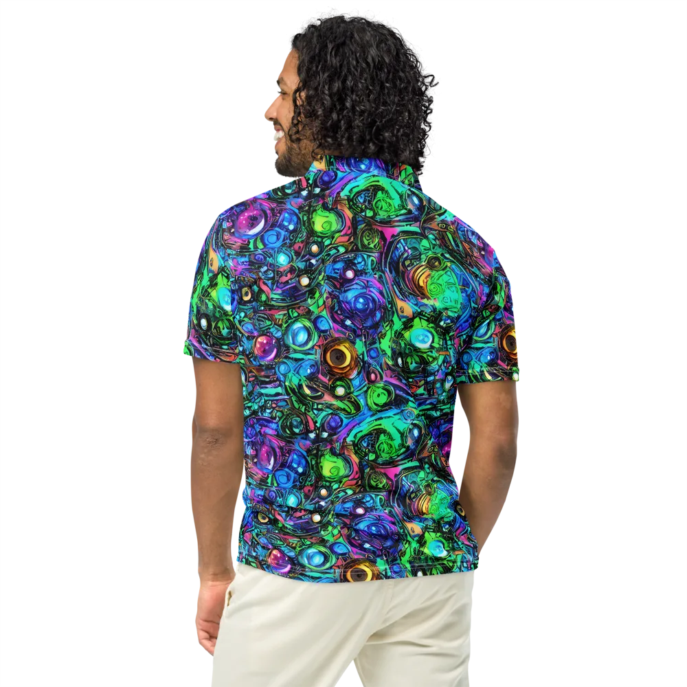 Hypercolor Eden on Men's Slim Fit Polo Shirt — Back
