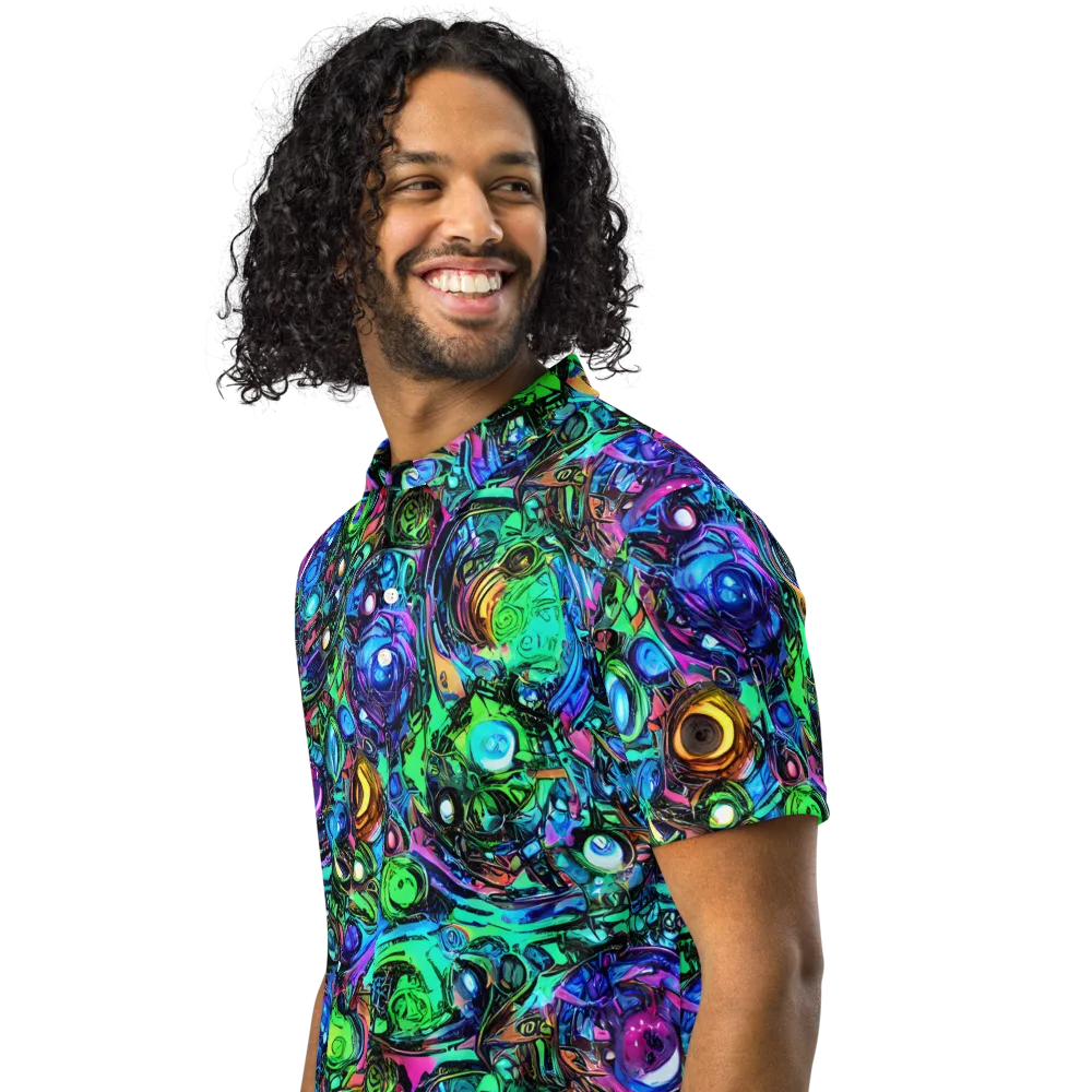 Hypercolor Eden on Men's Slim Fit Polo Shirt — Left Front