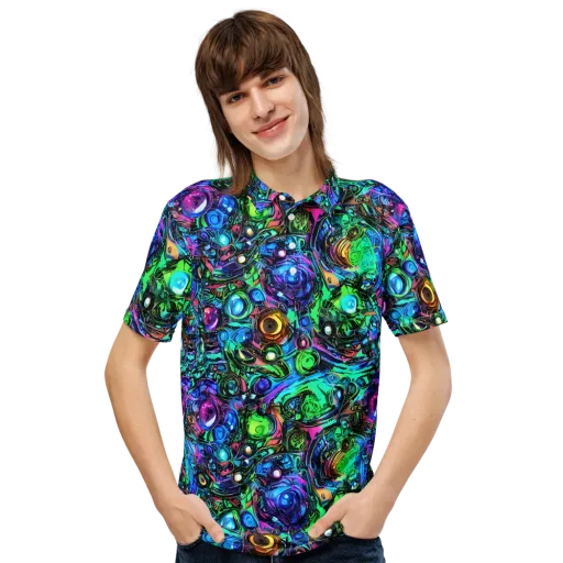 Hypercolor Eden on a Men's Slim Fit Polo Shirt