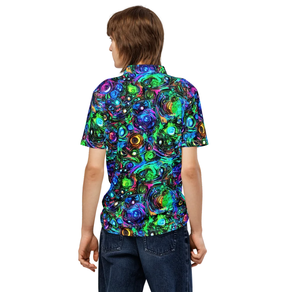 Hypercolor Eden on Men's Slim Fit Polo Shirt — Back