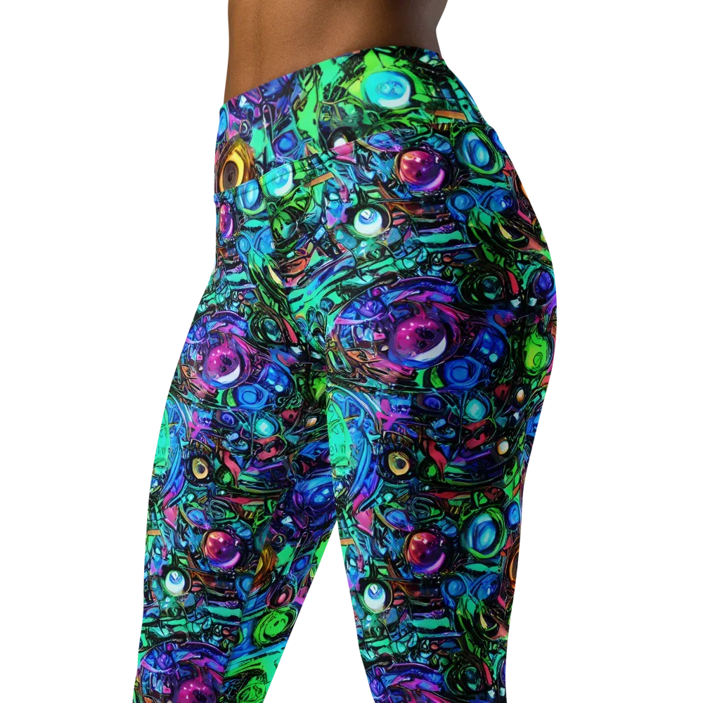 Hypercolor Eden on Yoga Leggings — Left Front