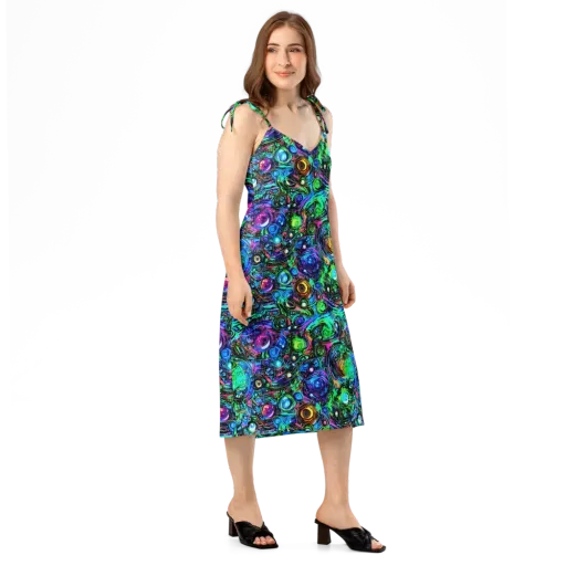 Hypercolor Eden on a Slip Dress