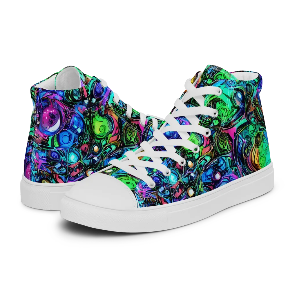 Hypercolor Eden on Men's High Top Canvas Shoes — Left