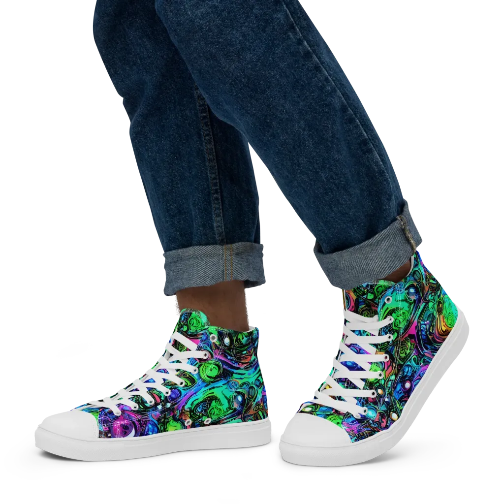 Hypercolor Eden on Men's High Top Canvas Shoes — Left