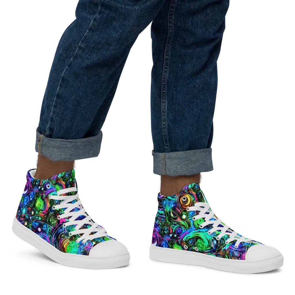 Hypercolor Eden on Men's High Top Canvas Shoes — Right