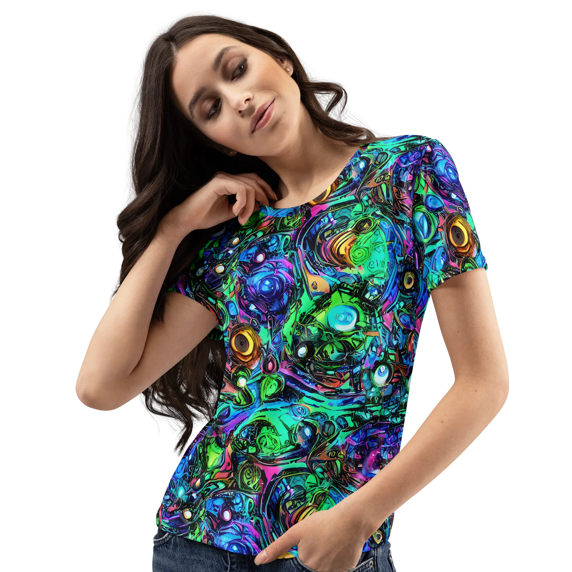 Hypercolor Eden on Women's Crew Neck T-Shirt — Left Front