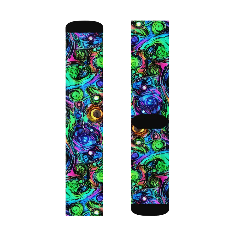 Hypercolor Eden on Socks — Right Sock