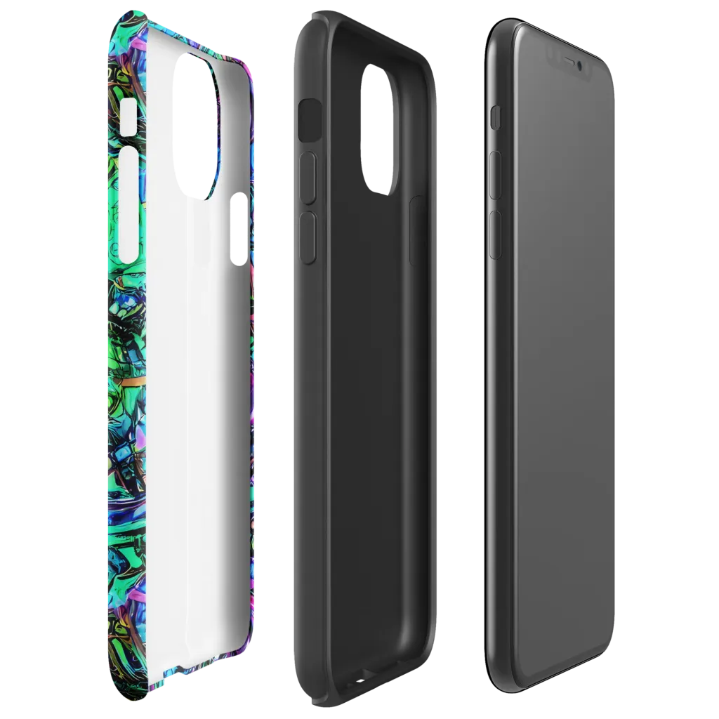 Hypercolor Eden on Tough Case for iPhone® — Right