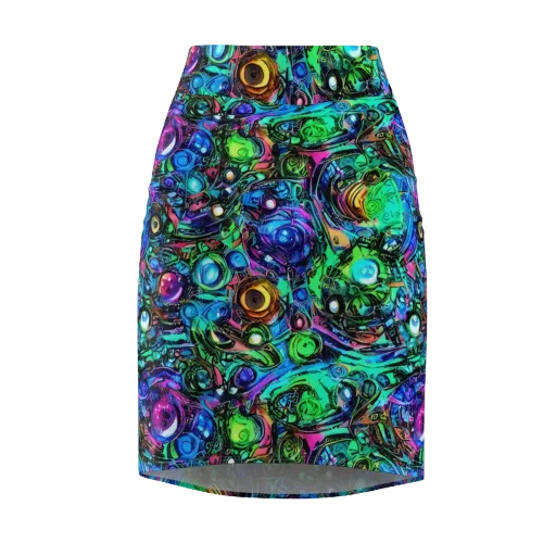 Hypercolor Eden on a Pencil Skirt