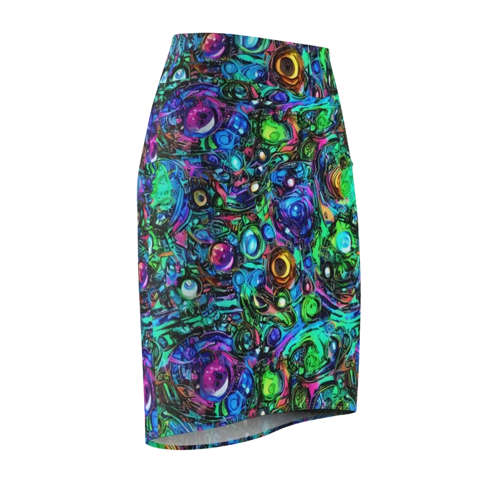 Hypercolor Eden on Pencil Skirt — Front Side