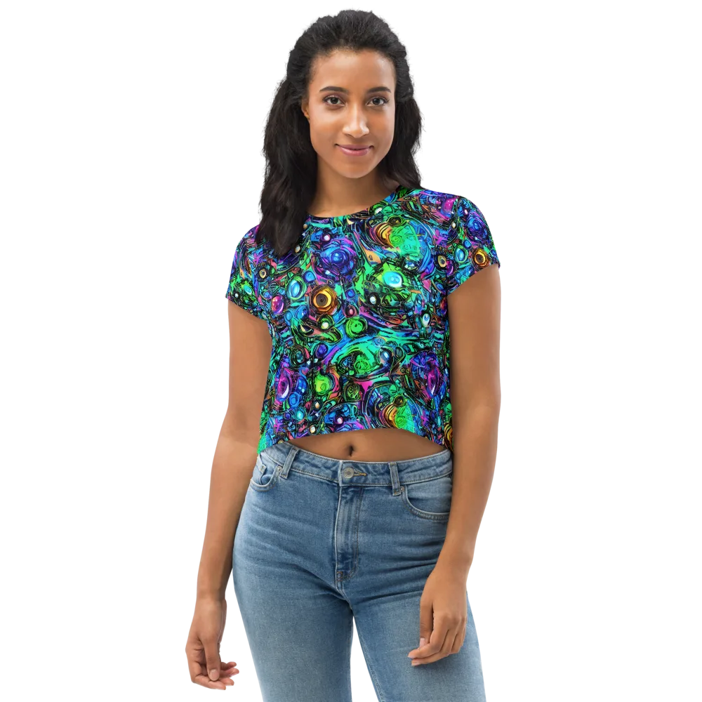 Hypercolor Eden on Crop Tee — Front