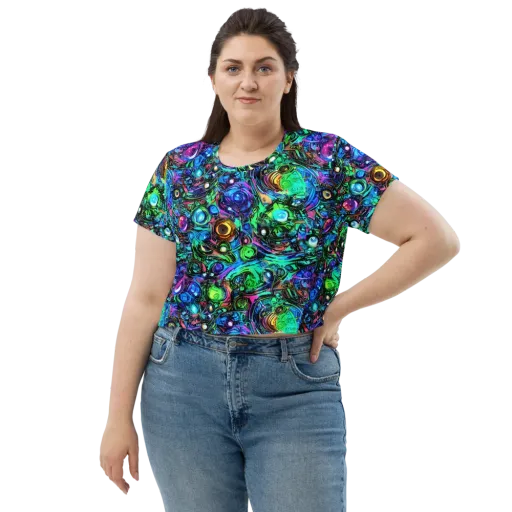 Hypercolor Eden on a Crop Tee
