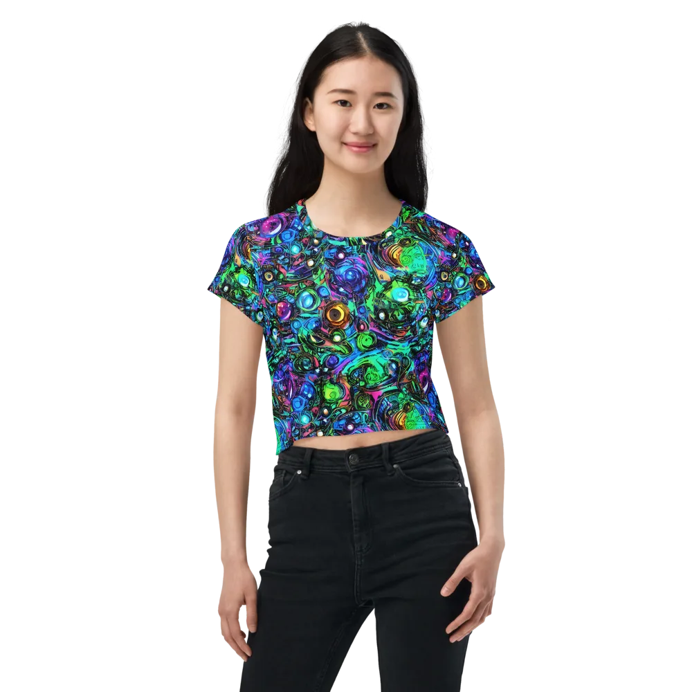 Hypercolor Eden on Crop Tee — Front