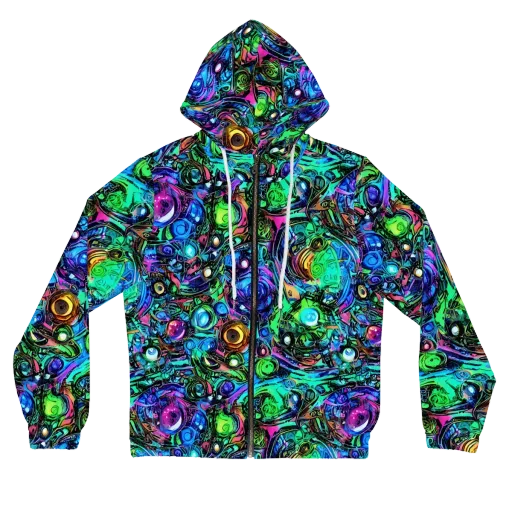 Hypercolor Eden on a Women's Full-Zip Hoodie