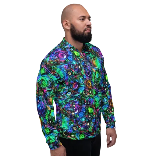 Hypercolor Eden on a Bomber Jacket