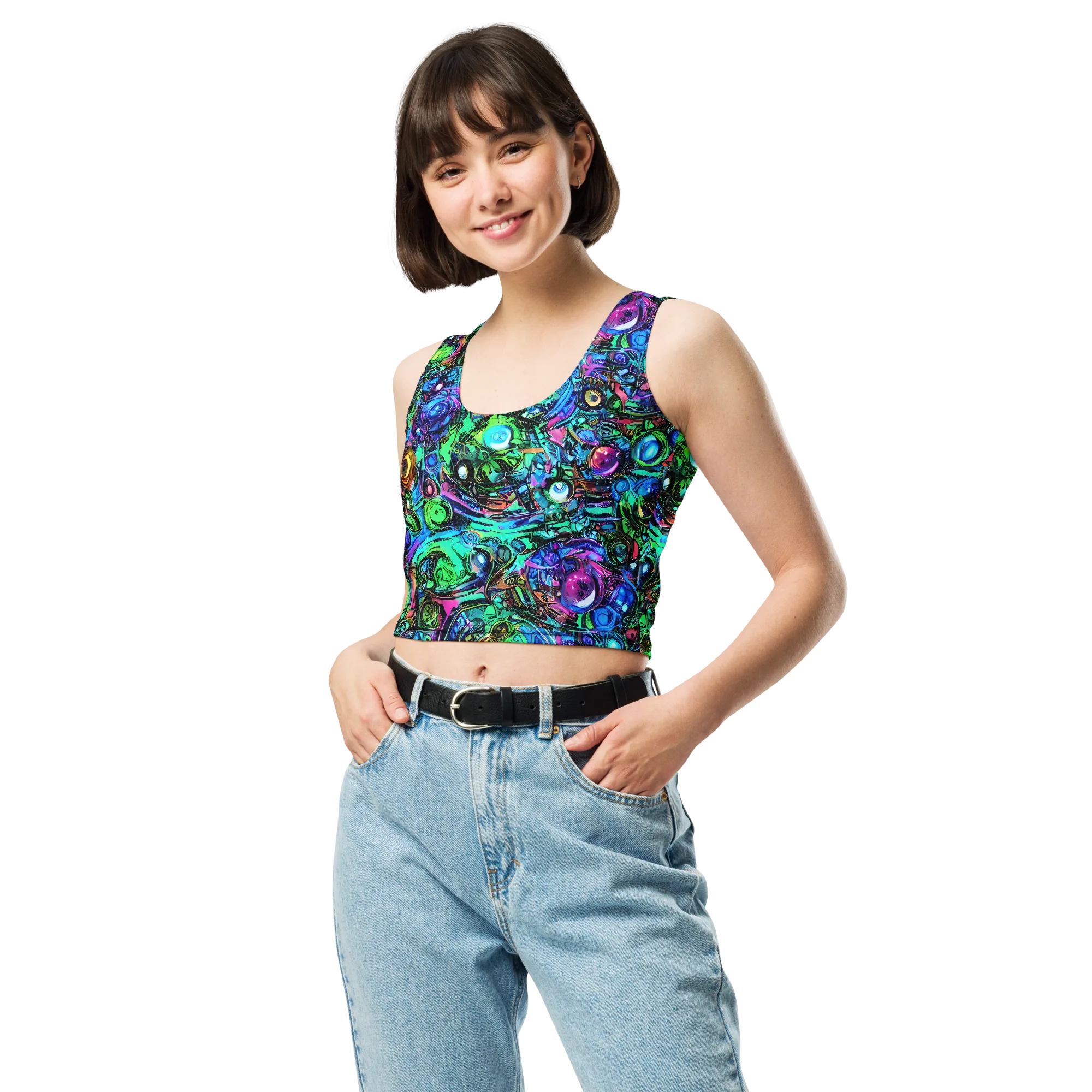 Hypercolor Eden on Crop Top — Front