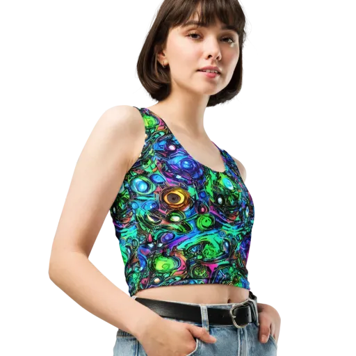 Hypercolor Eden on a Crop Top