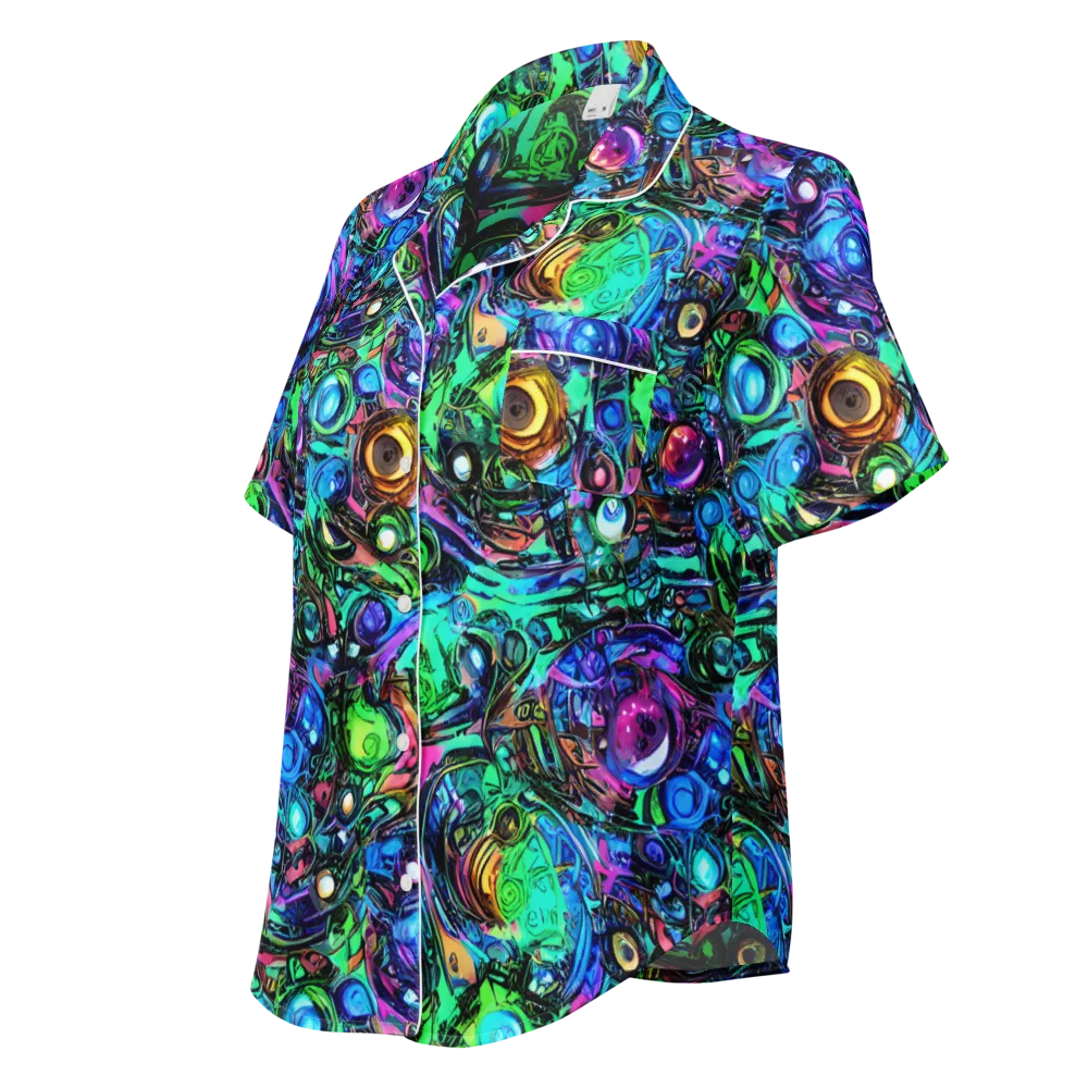 Hypercolor Eden on Women's Short Sleeve Pajama Top — Left Front