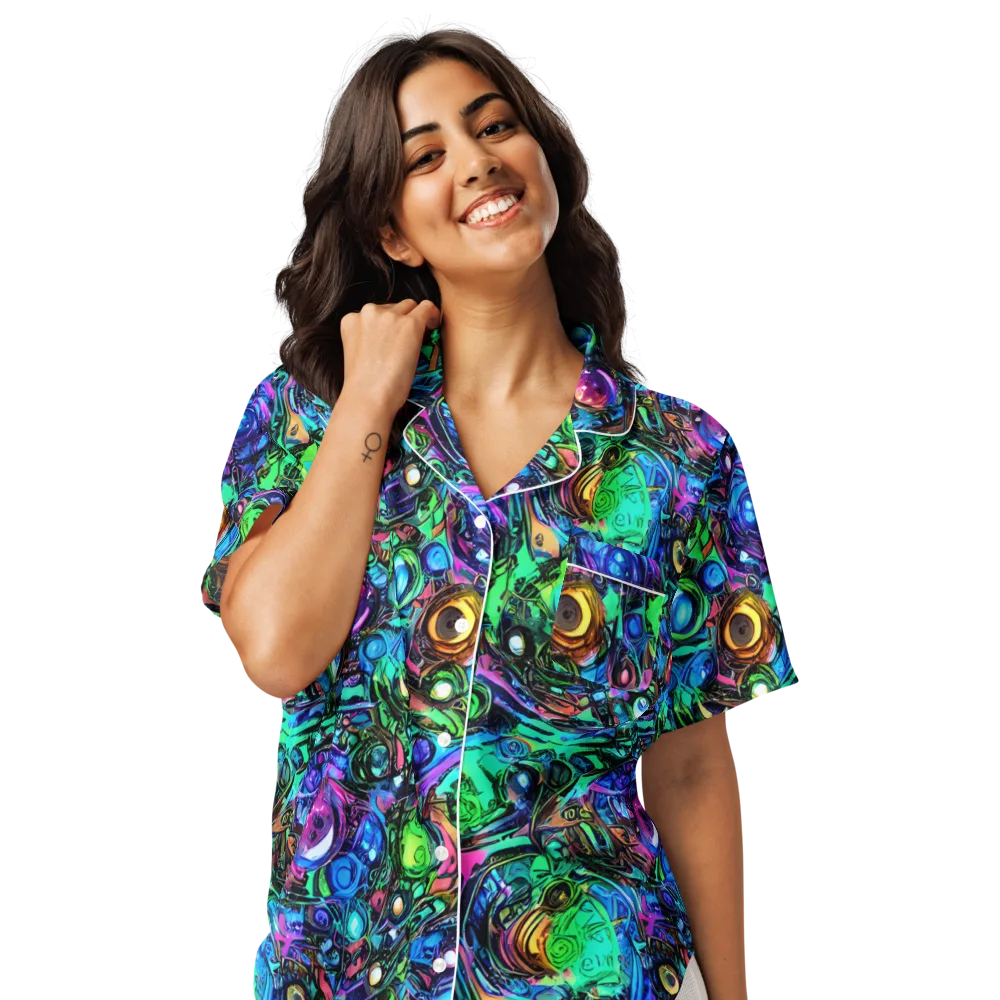 Hypercolor Eden on Women's Short Sleeve Pajama Top — Front