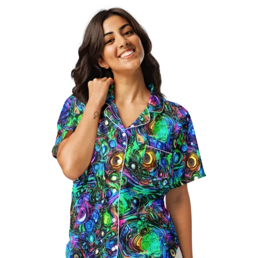 Hypercolor Eden on a Women's Short Sleeve Pajama Top