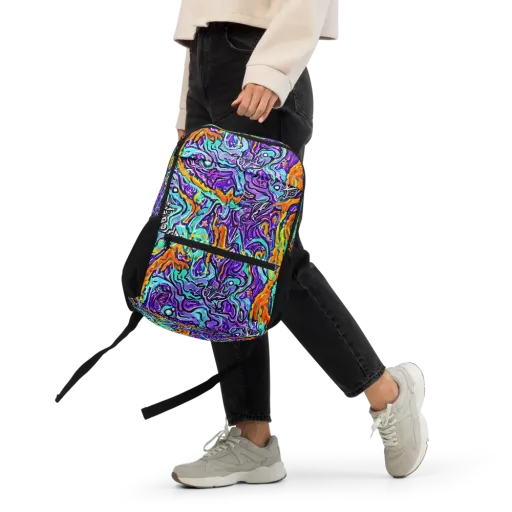 Orchid Frenzy on a Utility Backpack