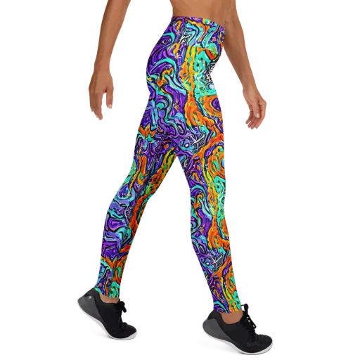 Orchid Frenzy on a Yoga Leggings