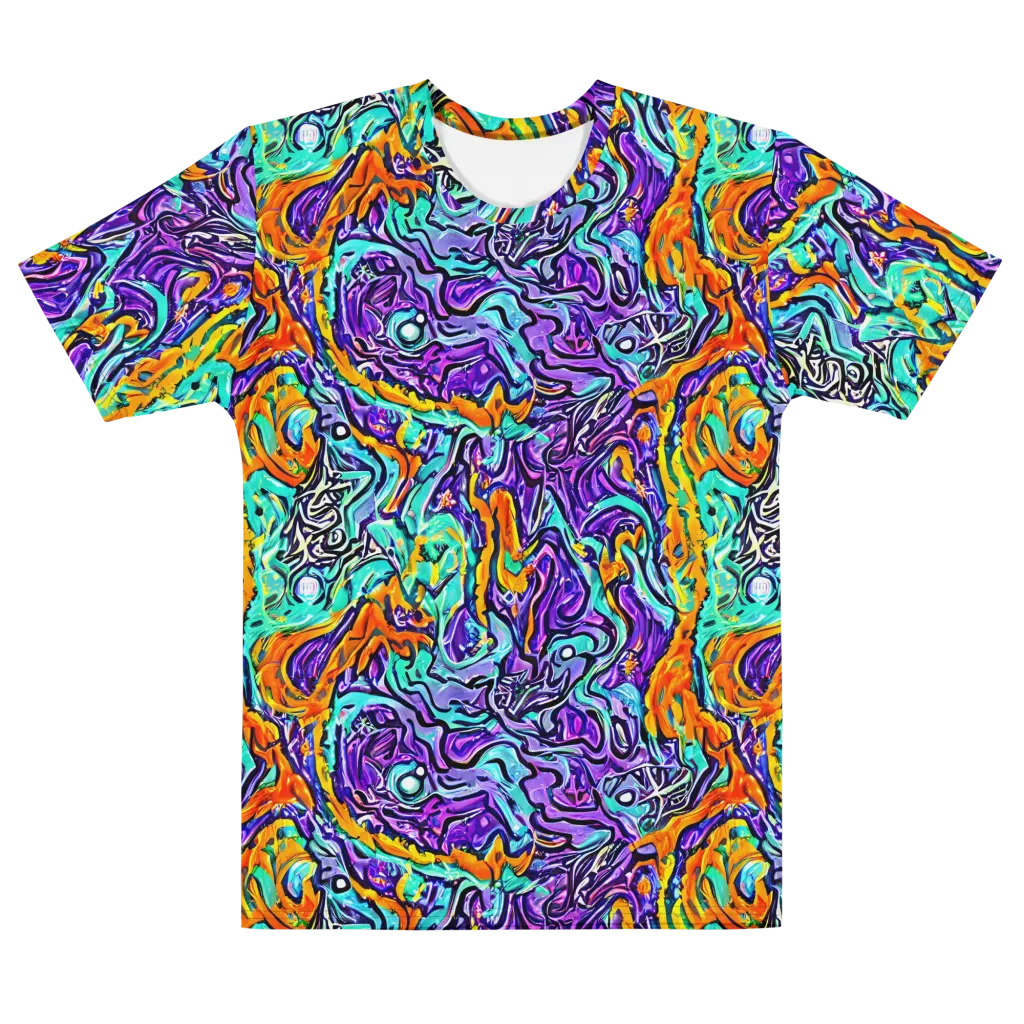 Orchid Frenzy on Men's Cotton Crew Neck T-Shirt — Front