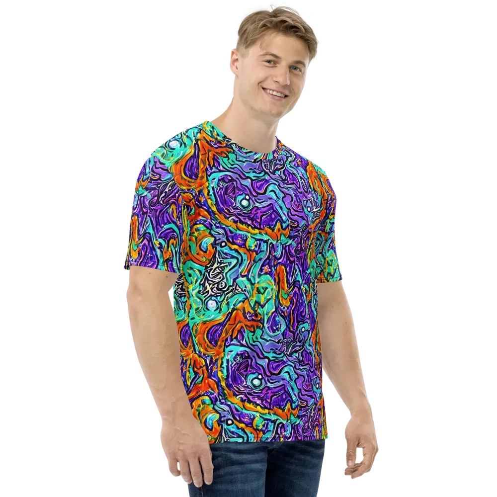 Orchid Frenzy on Men's Crew Neck T-Shirt — Right