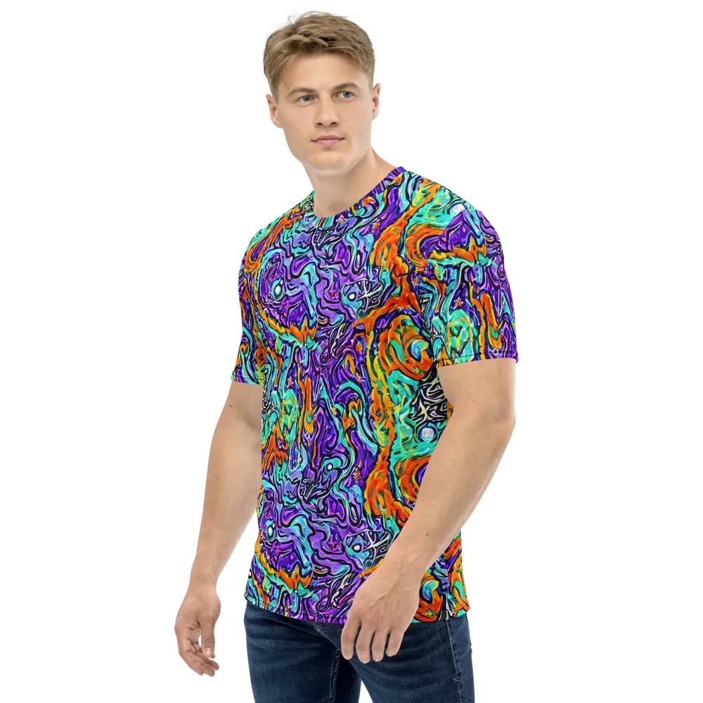 Orchid Frenzy on Men's Crew Neck T-Shirt — Left