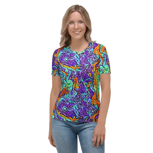 Orchid Frenzy on a Women's Crew Neck T-Shirt