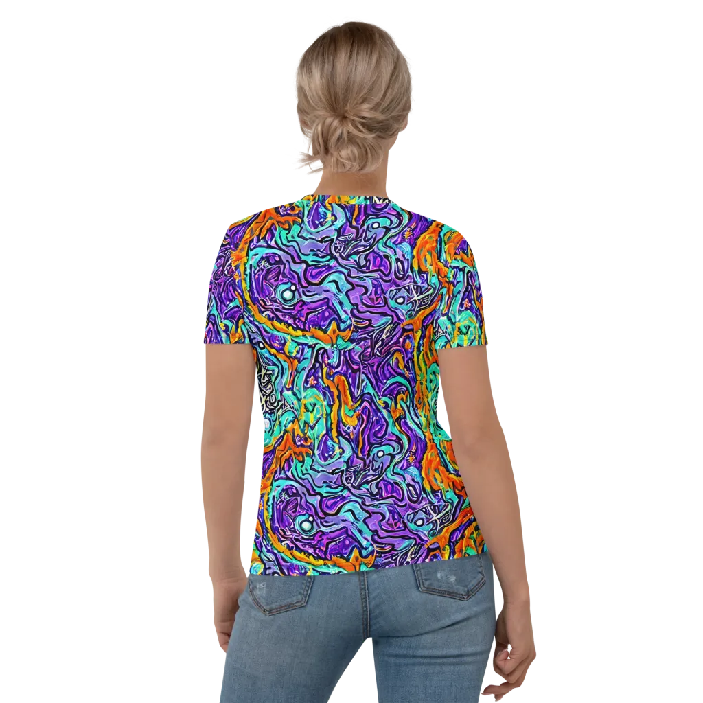 Orchid Frenzy on Women's Crew Neck T-Shirt — Back