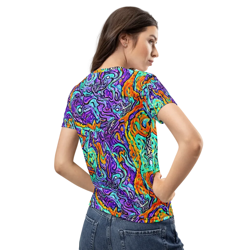 Orchid Frenzy on Women's Crew Neck T-Shirt — Back