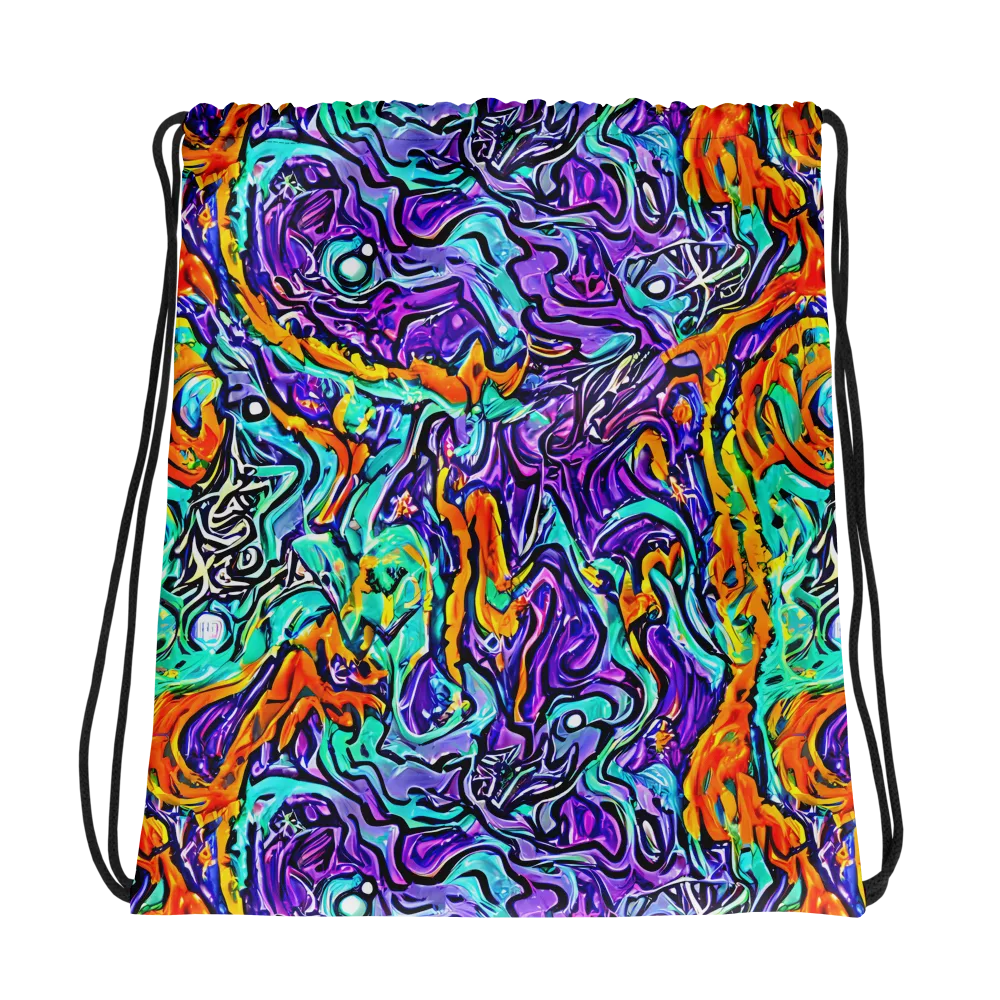 Orchid Frenzy on Drawstring Bag — Photo