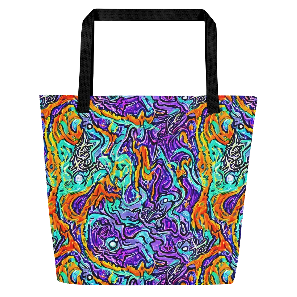 Orchid Frenzy on Large Tote Bag W/ Pocket — Front