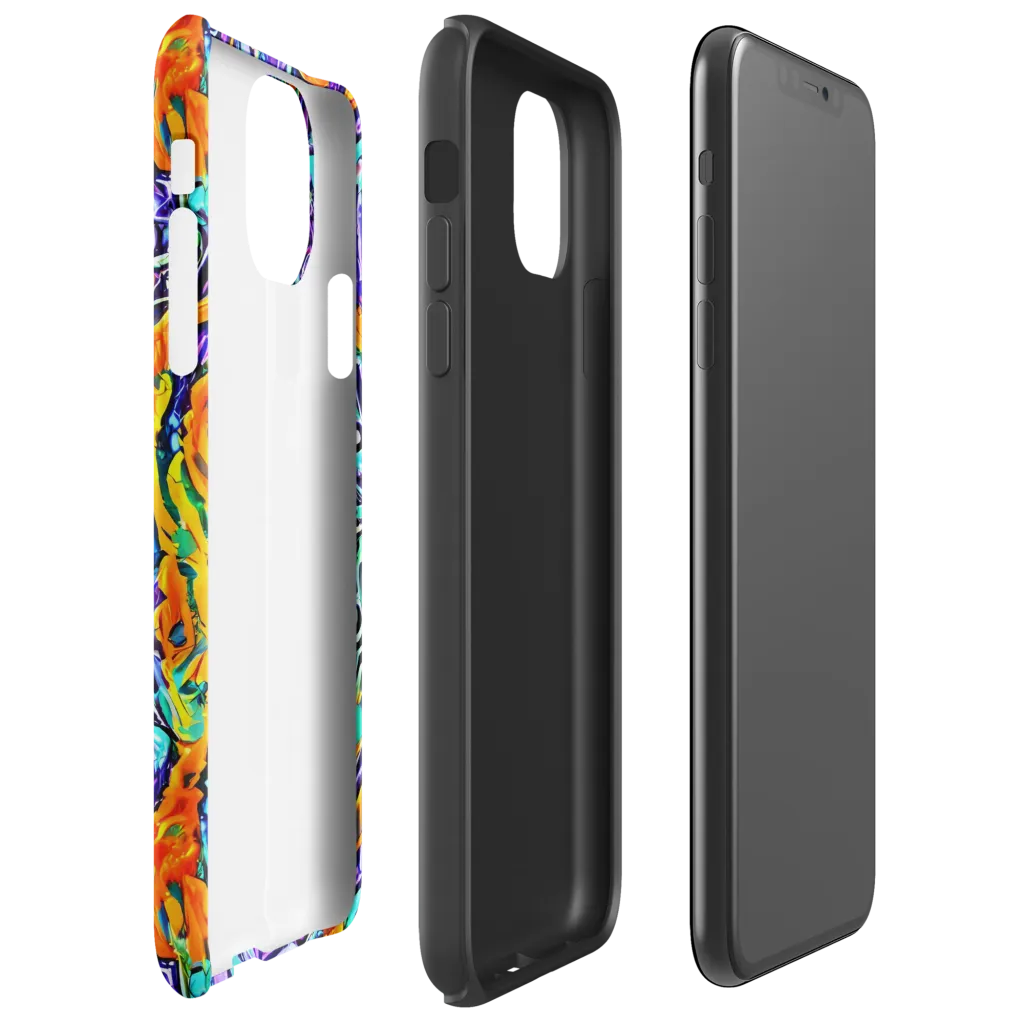 Orchid Frenzy on Tough Case for iPhone® — Right