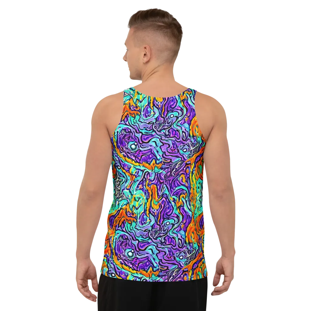 Orchid Frenzy on Men's Tank Top — Back