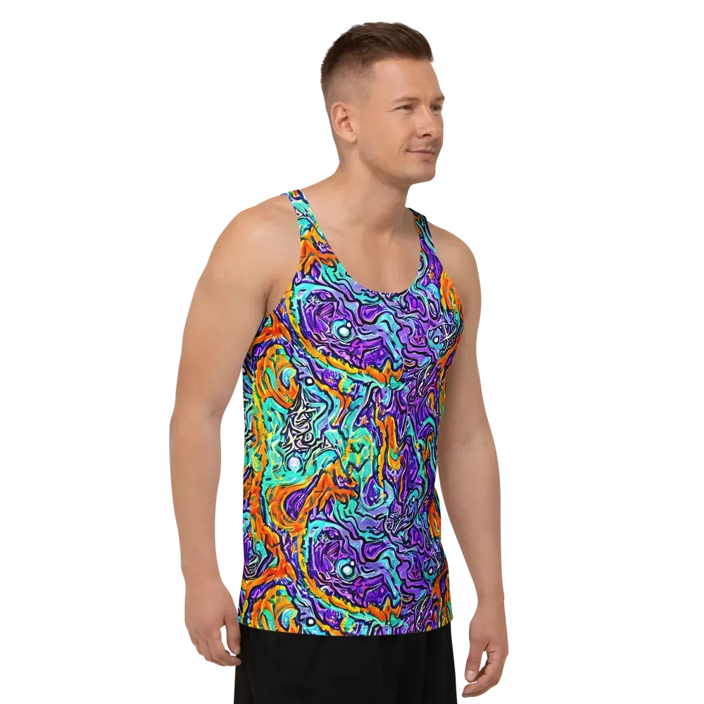 Orchid Frenzy on Men's Tank Top — Right Front