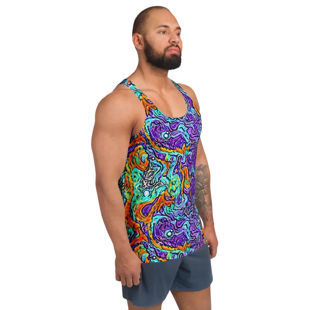 Orchid Frenzy on Men's Tank Top — Right Front