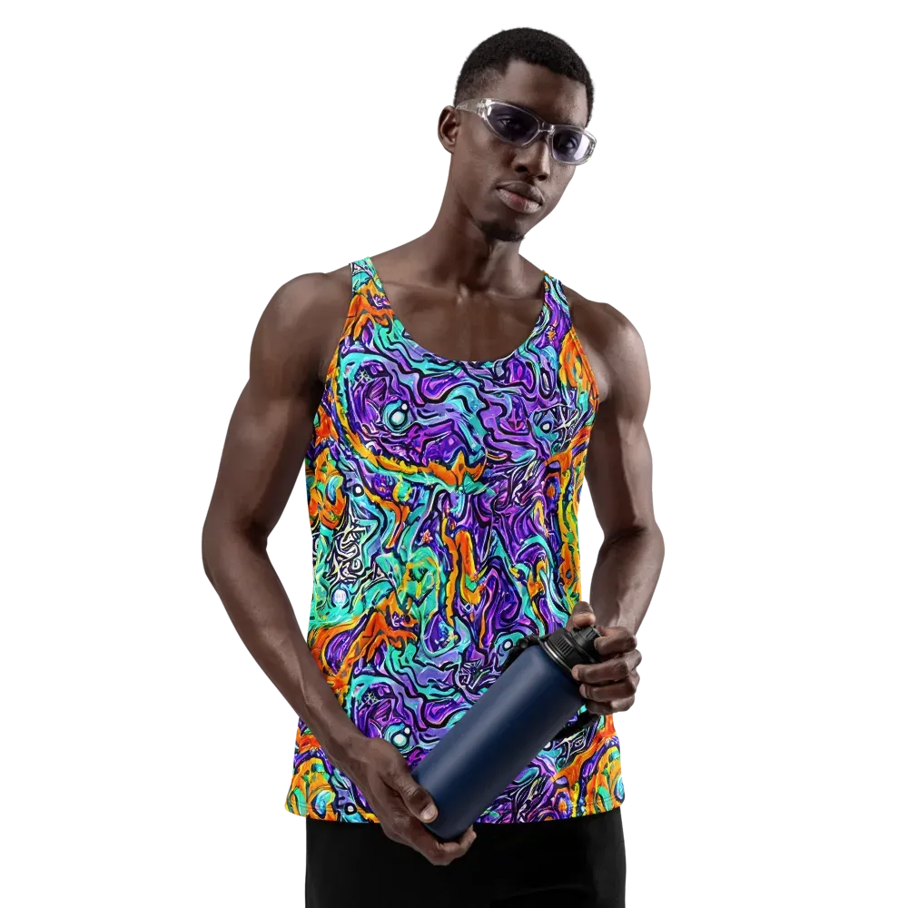 Orchid Frenzy on Men's Tank Top — Front