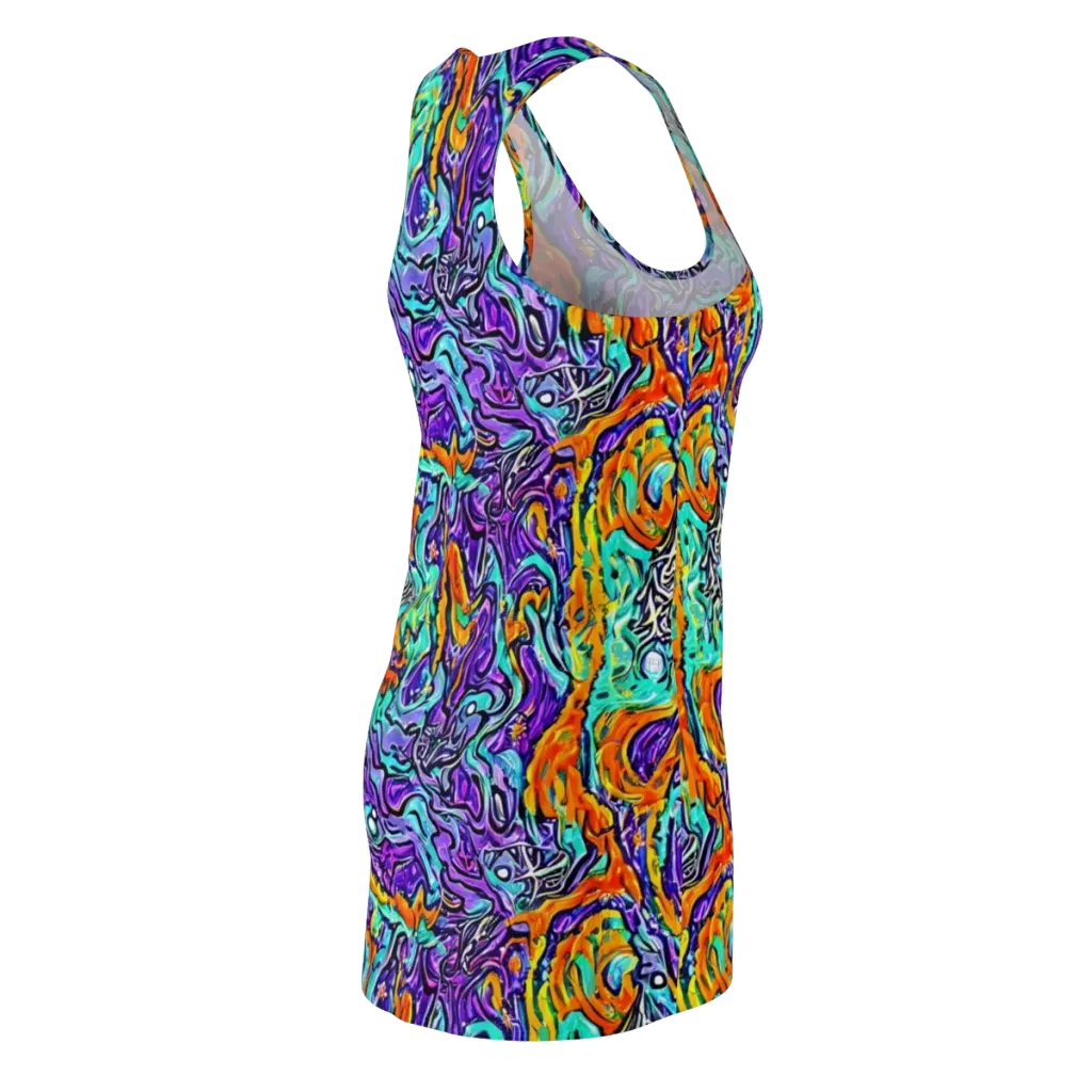Orchid Frenzy on Racerback Dress — Back Side
