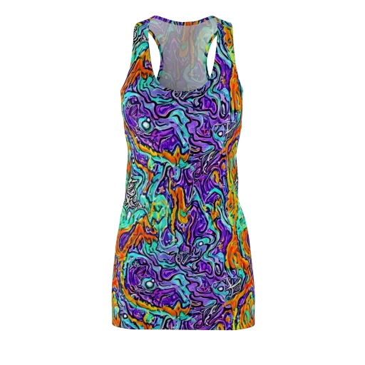 Orchid Frenzy on a Racerback Dress