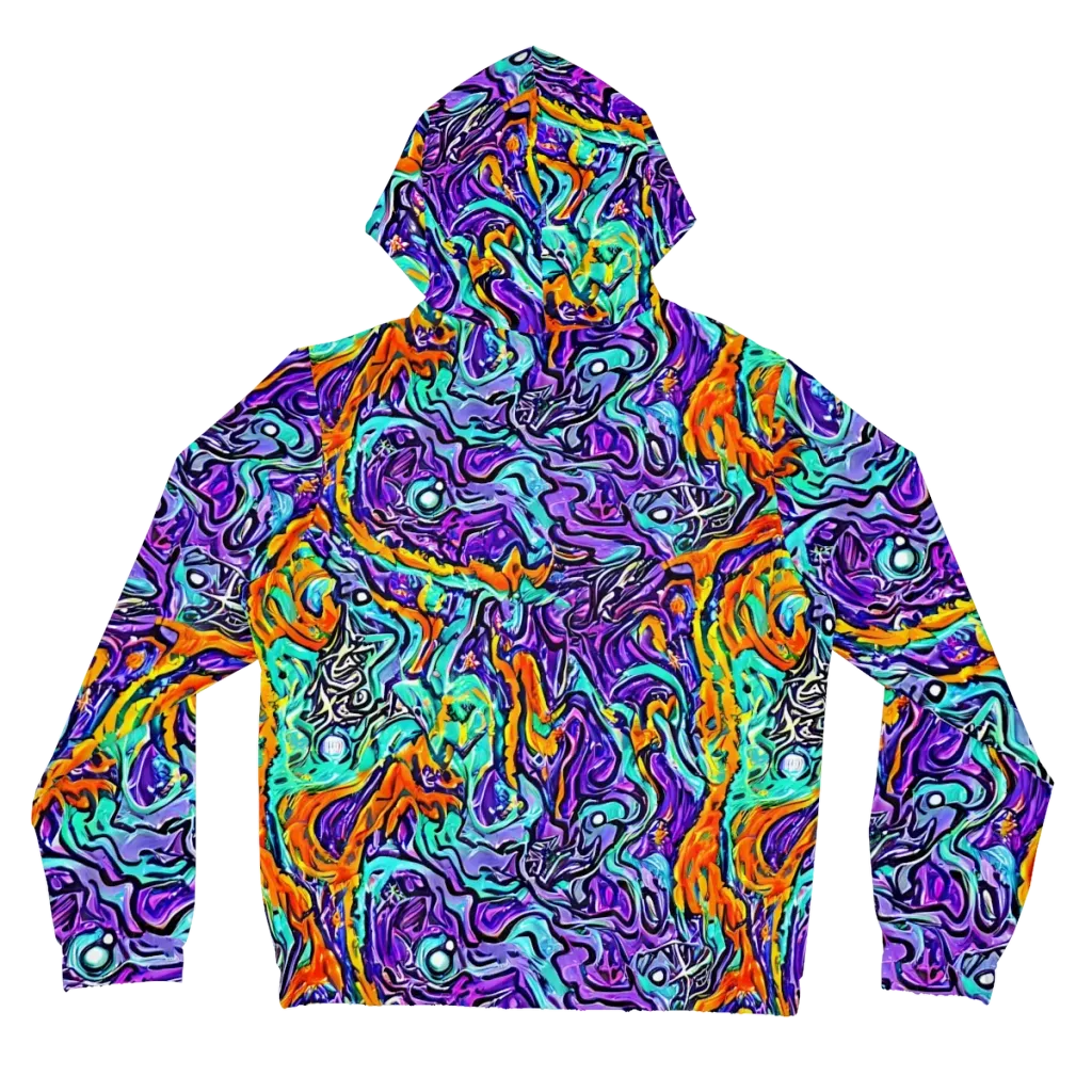 Orchid Frenzy on Women's Full-Zip Hoodie — Back