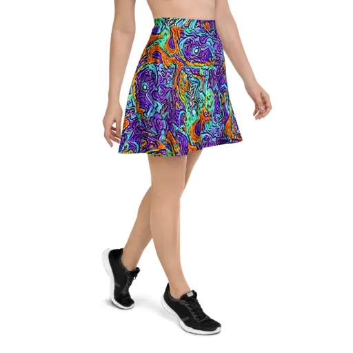 Orchid Frenzy on a Skater Skirt