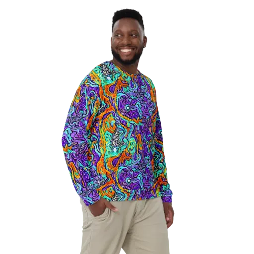 Orchid Frenzy on a Sweatshirt
